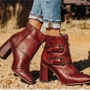FreeBird Joey Leather boots wine/dark red